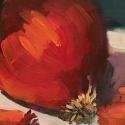 Oil paintings, oil painting, red onion, paintings of vegetables, paintings of red onions