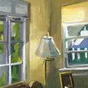 small paintings, oil paintings, paintings of interiors, morning light, 