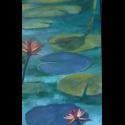 Lotus blossoms, water lilies, oil paintings
