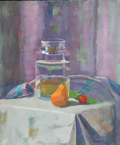 Stilllife, oil painting, paintings, glass paintings