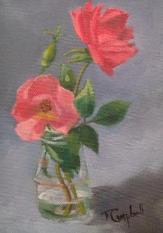 Painting of Flowers from my Garden by Trudy Campbell